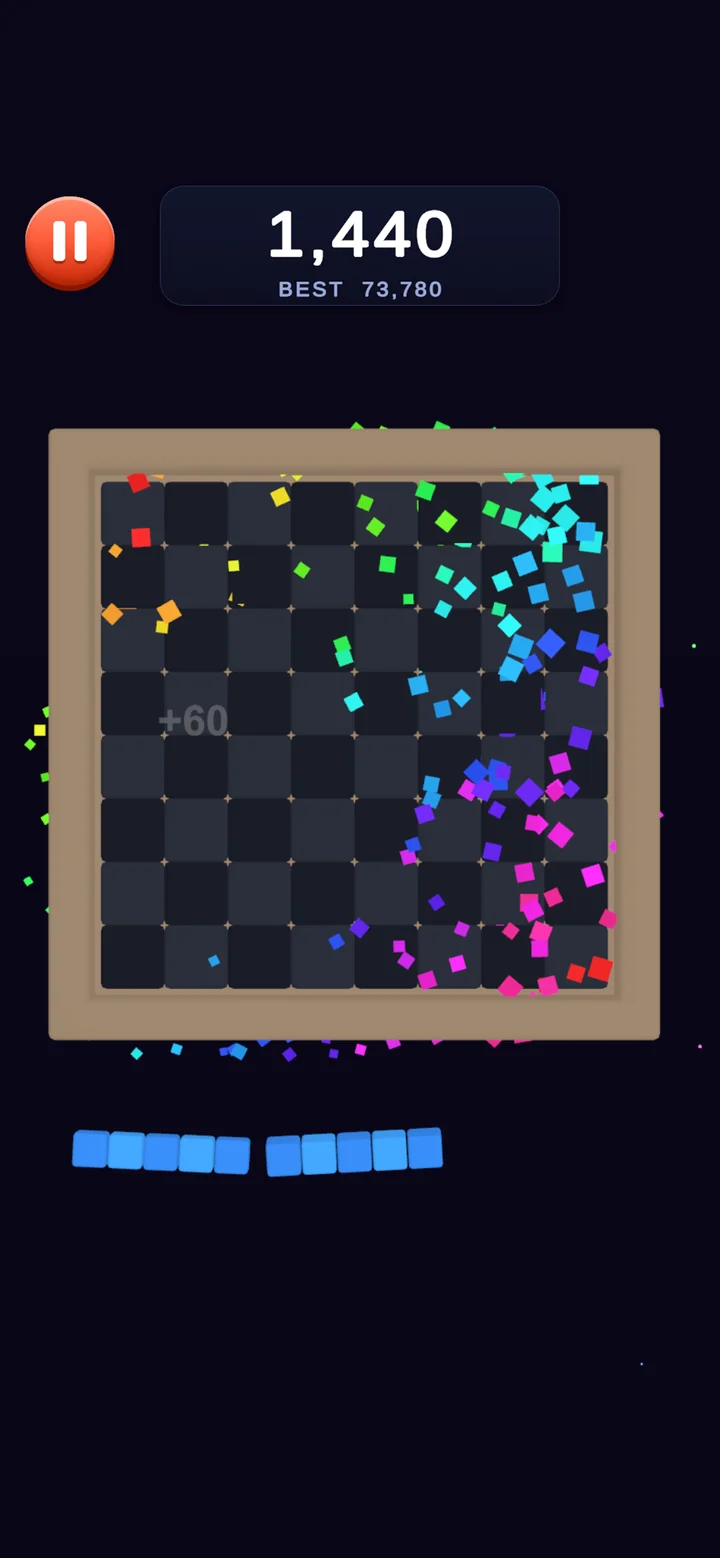 A line bursting into particles