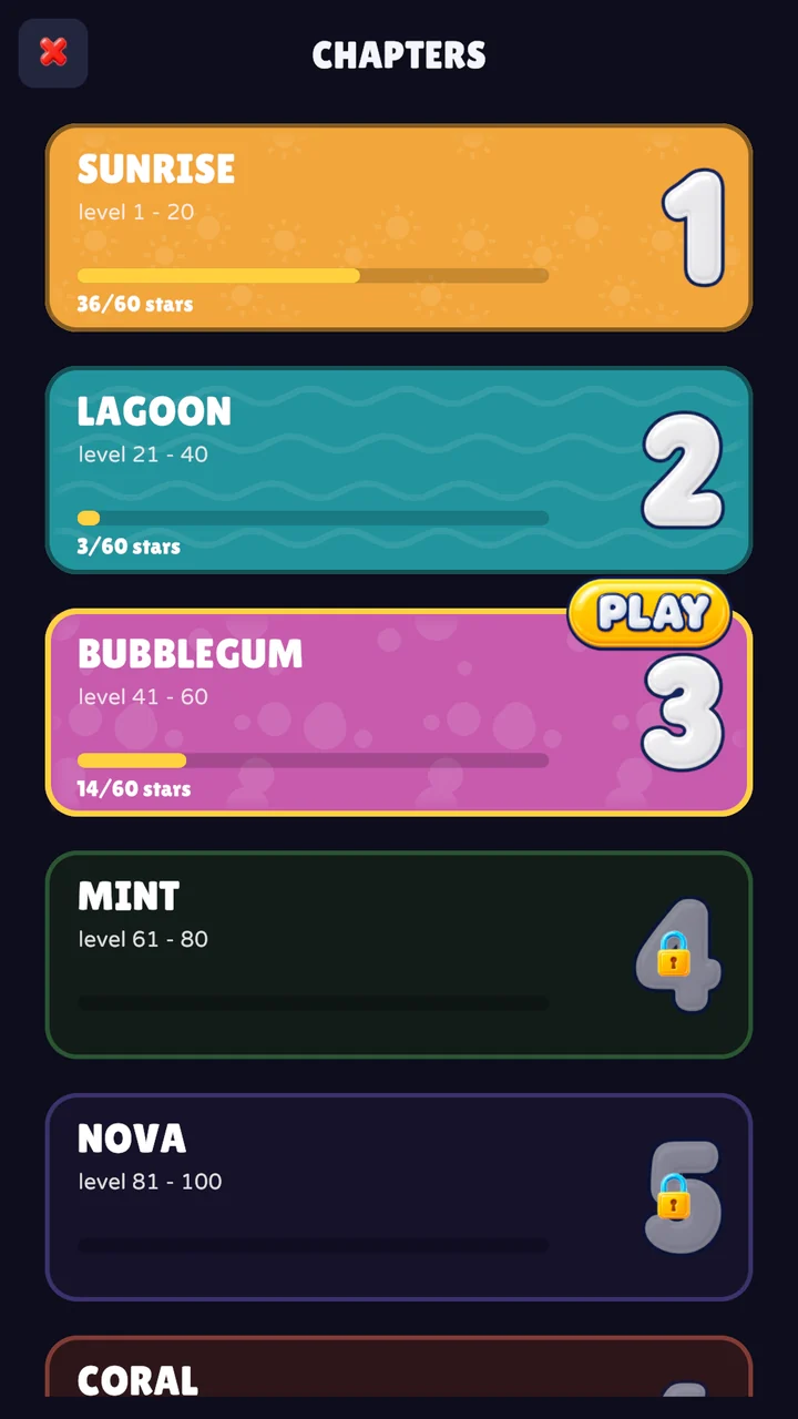 Tilt Maze chapter list